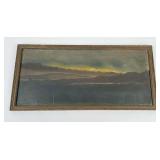 Montana Flathead Lake Oil on Board Painting