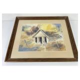 Montana Farm Watercolor Painting