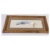 Montana Bull Elk Painted Feather