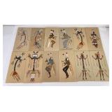 Lot of 12 Navajo Indian Sand Paintings