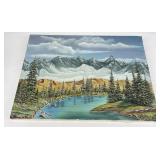 Glacier Park Montana Oil on Canvas Painting