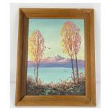 Harry L. Lopp Glacier Park Montana Oil on Board