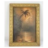 Antique Hawaiian Painting on Board