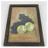 Still Life Pastel of Grapes and Pears