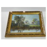French Landscape Painting Oil on Canvas