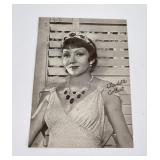 Antique Claudette Colbert Press Photo