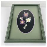 Embroidered Flowers American Folk Art