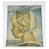 Antique Bertha Dorph Danish Girl Print