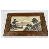 Antique Japanese Mt Fuji Painting