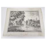 Antique Warwick Castle Drawing