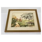 European Hand Tinted Engraving