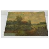Hudson River School Painting Signed
