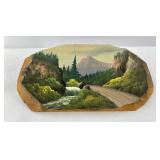 Antique Mt Rainier Tourist Plein Air Painting