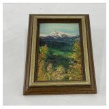 Glacier Park Montana Oil on Board Painting