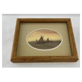 George Wise Indian Teepee Watercolor Painting