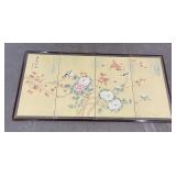 Antique Chinese Silk Painted Screen