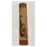 Japanese Carved Bamboo Roof Tile