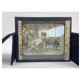 Montana Flax Thresher Magic Lantern Slide