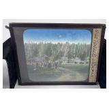 Glacier Park Bears Tourists Magic Lantern Slide
