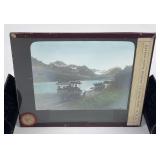 Many Glacier Tour Bus Montana Magic Lantern Slide