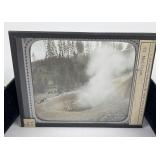 Mud Geyser Yellowstone Park Magic Lantern Slide