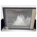 Fountain Geyser Yellowstone Park Lantern Slide