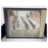 Gibson Falls Yellowstone Park Magic Lantern Slide