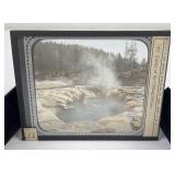 Oblong Geyser Yellowstone Park Magic Lantern Slide
