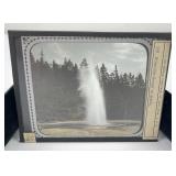 Geyser Yellowstone Park Magic Lantern Slide