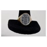 10k Yellow Gold Itaglio Signet Ring