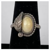 Sterling Silver Navajo Elk Tooth Ring