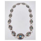 Sterling Silver Turquoise Navajo Concho Belt