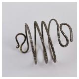 Sterling Silver Snake Coil Bracelet
