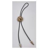 Montana Painted Elk Horn Bolo Tie