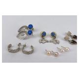 Group of Sterling Silver Gemstone Earrings