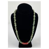 Navajo Turquoise Nugget and Coral Necklace