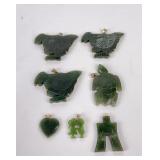 Lot of Nephrite Jade Chinese Pendants