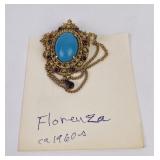 Vintage Florenza Etruscan Revival Brooch