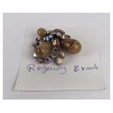 Vintage Regency Rhinestone Brooch