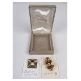 Pair of Sterling Silver Napier Brooches
