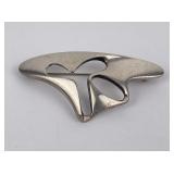 Sterling Silver Georg Jensen Brooch Amoeba