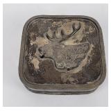Silver Plate Elk Trinket Box