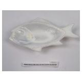 Antique Atterbury Milk Glass Fish Butter Dish