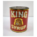 Antique King Syrup Lion Tin