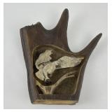 Carved Montana Moose Horn