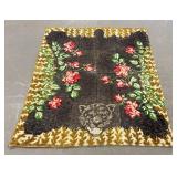 Antique Black Bear Wool Sleigh Lap Blanket