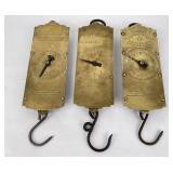3 Large Antique Spring Scales