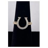 14k Yellow Gold Horseshoe Ring