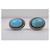 Artie Yellowhorse Sterling Turquoise Earrings