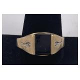 10k Yellow Gold Mens Ring